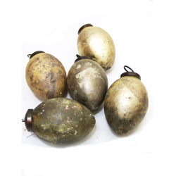 Jajo szklane wiszące stare złoto metaliczne